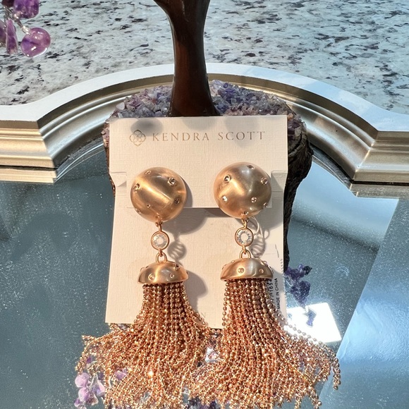 NWT Kendra Scott Sue Earrings Rare & Retired Neiman Marcus Exclusive Rose Gold! - Picture 4 of 10